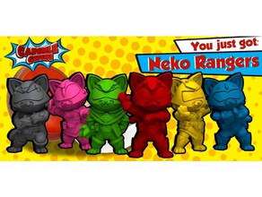 neko rangers sampler toys games cat power tranformer 3d print model - Mito3D