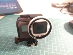 gopro hero 567 nero 46mm filtro a monte la fotocamera supporto del 7 6 hero5 hero6 hero7 3d print model - Mito3D