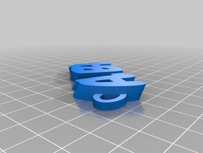 özelleştirilmiş iamburnys benim v2text -alba Anahtarlık 3d print model - Mito3D