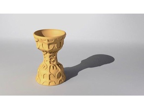 ornamental vase decor decoration flower glass goblet 3d print model - Mito3D