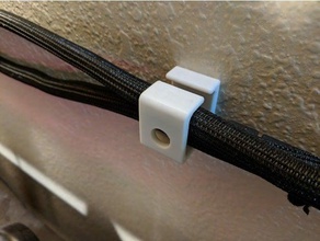 câble de retenue 25mm 30mm l'organisation support la gestion des câbles organisateur clip 3d print model - Mito3D