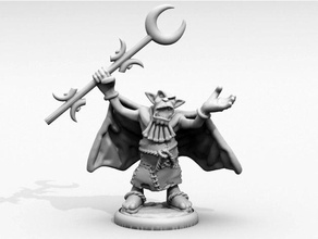 orc warlock toy game accessories dd dnd dungeons dragons figure miniature miniatures roleplaying tabletop wargaming 3d print model - Mito3D