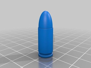 9x19mm para bullet props cartridge luger parabellum 3d print model - Mito3D