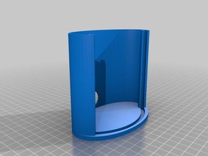 lithophane box frame curved -75mm small hole decor 3d print model - Mito3D