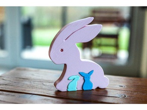 easter rabbit puzzle puzzles baby cute decoration design gift kid kids nsfw 3d print model - Mito3D