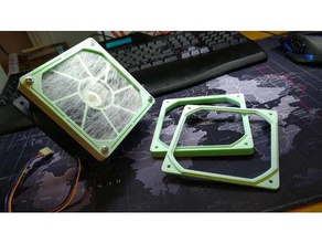 fan 120mm dust smell filter v2 computer accessory active cooling air charcoal cleaner health 3d print model - Mito3D