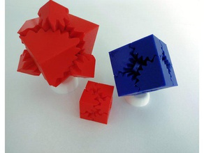 three cube gears stand 3d printing emmett holder thread 3d print model - Mito3D
