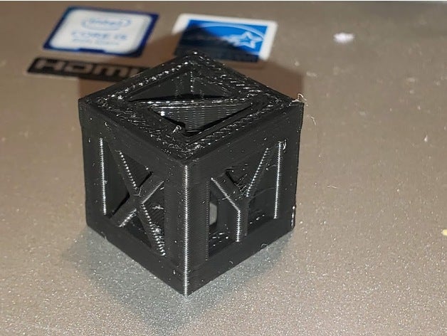 20mm framed calibration cube 3d printing tests bridging 3D print model - Mito3D