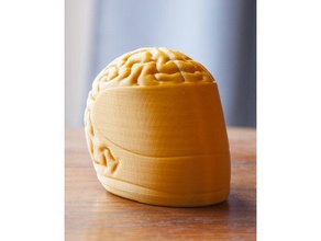 cérebro capacete esculturas 3d print model - Mito3D