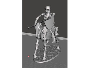 28mm skeleton warrior light cavalry spear shield 2 games dnd figure horse miniature miniatures skull