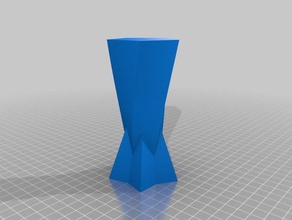 my customized double tapered vase startwist2 containers 3d print model - Mito3D