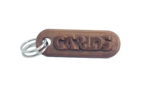 carlos personalized keychain embossed letters keychains 3d print model - Mito3D