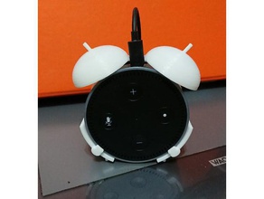 retro alarm clock mount amazon echo dot 2ndgen gadgets 3d print model - Mito3D