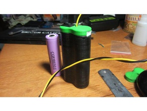 2x18650 caso da bateria interruptor de alimentação equilíbrio conector eletrônica 18650 suporte diy banco do poder 3d print model - Mito3D