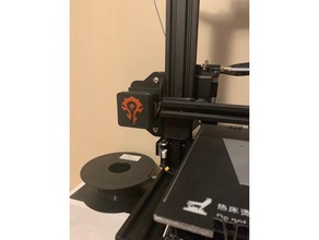capot despeje amortecedor de machado ender 3 d impressoras horda 3d print model - Mito3D