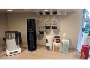 sodastream plastic bottle holder kitchen dining openscad 3d print model - Mito3D