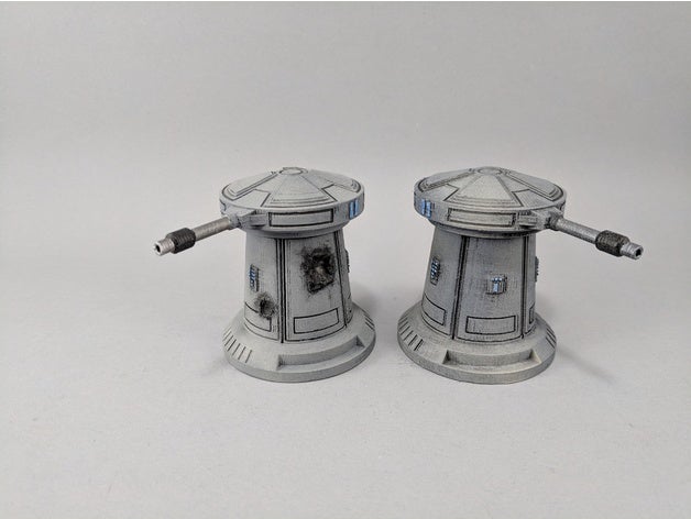 sci-fi anti-speeder turret damaged toy game accessories 28mm 32mm 40k boardgame gaming hoth imperial laser legion terrain rebels rebel alliance roleplaying rpg scatter science fiction scifi songoland starwars star wars tabletop wargaming warhammer 3D print model - Mito3D