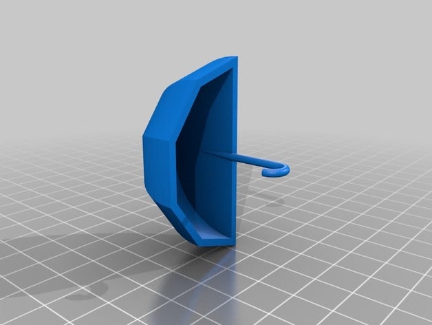 umbrella keyhook 3m command strips keyholder keys 3D print model - Mito3D