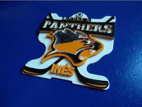 escudo panteras de logro&ntildeo llaveros hockey sobre hielo logroo milenio 3d print model - Mito3D