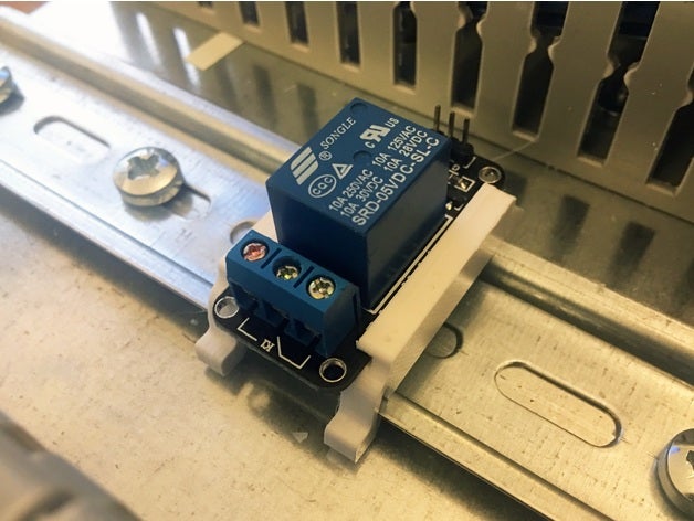 universal riel din relé de montaje 1 2 4 8 canales la electrónica automatización cnc del hogar placa 3D print model - Mito3D