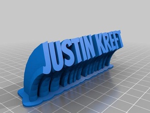 justin office personalizzato 3d print model - Mito3D