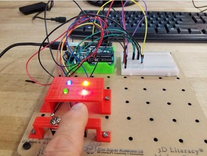 3dx botão de pressão interruptor momentâneo diodo emissor luz impressão código 3d print model - Mito3D