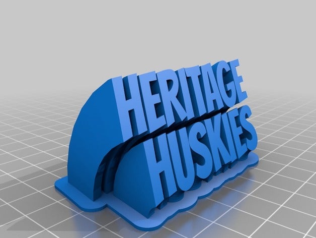 heritage huskies office customized 3D print model - Mito3D