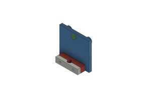 ender dial indicator mount rear facing 3d printer accessories creality 3 gauge tramming 3d print model - Mito3D