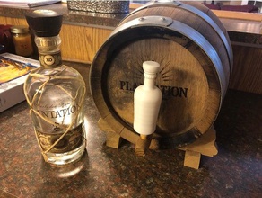 plantation rum bottle replica spigot deco scans replicas cask decoration 3d print model - Mito3D