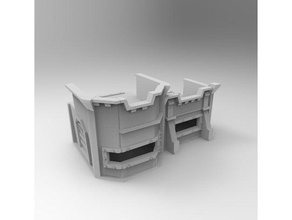 40k bunker walls martyr remixed toy game accessories 3dprintable tabletop wargame terrain warhammer 3d print model - Mito3D