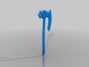 demir savaş baltası skyrim video oyunlar balta hançer madde silah oyuncak oyunu 3d print model - Mito3D