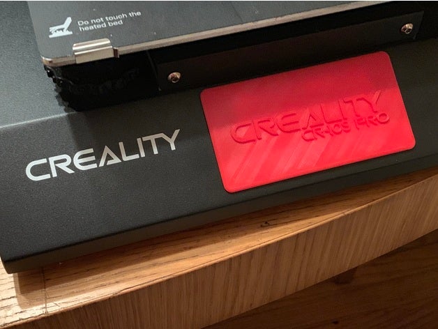 creality cr-10 pro ekran kapağı 3d yazıcı aksesuarlar logo tak dokunmatik 3D print model - Mito3D