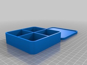 box 4 sections lid tool holders boxes customized 3d print model - Mito3D