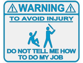 warning sign baseball bat version signs logos avoid comedy coworker cubicle dual color extruder extrusion funny office polymathic two waring 3d print model - Mito3D