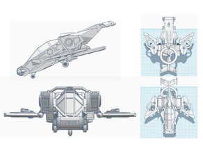 zusuki vespid vtol i veicoli il cyberpunk l'elicottero modello in kit sci-fi 3d print model - Mito3D