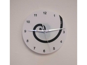 espiral fibonacci reloj oficina 3d print model - Mito3D