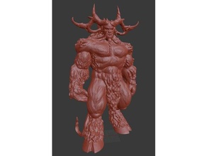 baphomet horned king 3d printing 28mm demon devil dnd dungeons dragons lord mini miniature out abyss pathfinder prince 3d print model - Mito3D