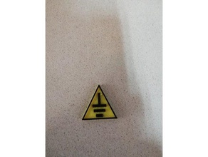 warnzeichen erdung Warnung Zeichen Boden - Elektronik die Erdung symbol 3d print model - Mito3D