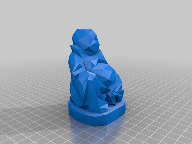 low poly buddha sculptures 3D print model - Mito3D