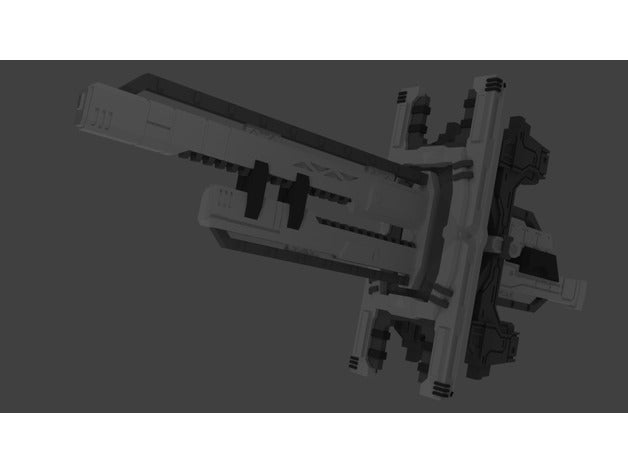 unsc-mac station halo Flotte Schlachten Fahrzeuge Verteidigung odp orbital - Plattform smac Raum 3D print model - Mito3D