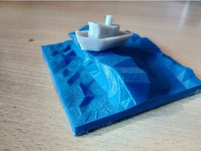 düşük poli gemi fırtına heykeller 3d baskı sanat tekne model deniz gemiler oyuncak 3d print model - Mito3D