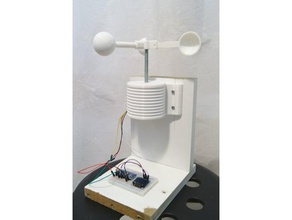 maison anémomètre le bricolage arduino mesuring capteur les conditions météorologiques station météo vent de 3d print model - Mito3D