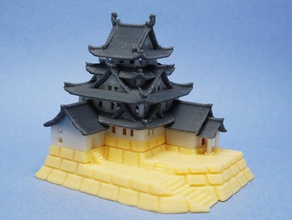 oogaki Burg Gebäude Strukturen japan 3d print model - Mito3D
