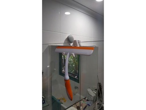 shower scraper squeegee hanger holder bathroom 3d print model - Mito3D