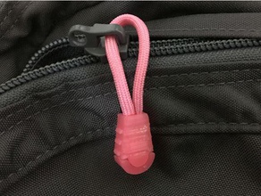 zipper pull paracord sport outdoors replacement tag tool backpack bag 3d print model - Mito3D