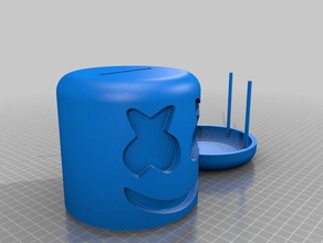 marshmello moneybox 3d baskı kafa para kutusu 3d print model - Mito3D