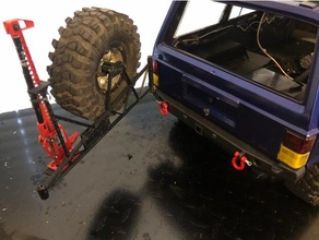 axial scx-10ii spare tire carrier rc vehicles 110 scale 18 scx10 crawler car 3d print model - Mito3D