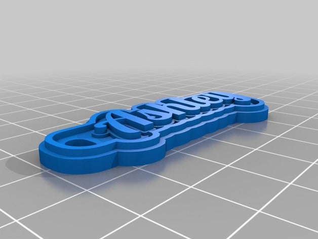 minha personalizado de várias linhas chaveiro tag ashley base preta chaveiros 3D print model - Mito3D