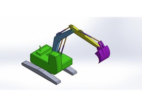 meccanica escavatore arredamento 3d print model - Mito3D