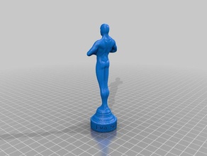 my customized oscar-statue withtext engraved sculptures 3d print model - Mito3D